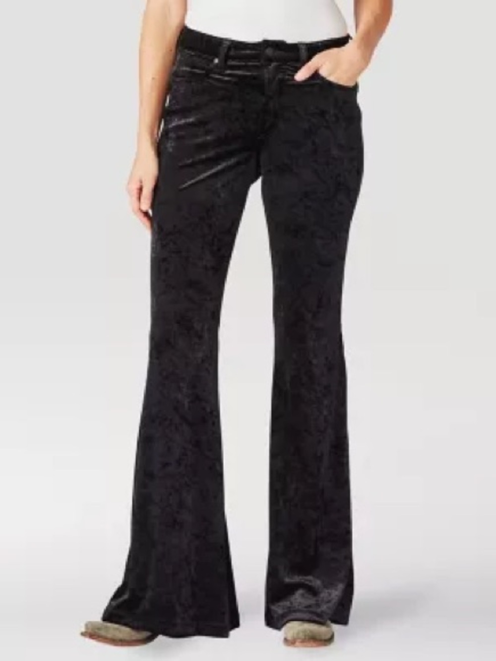 Black Velvet Wrangler Bell Bottoms